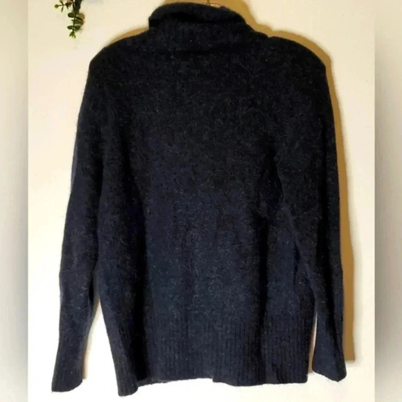 Babaton Aritzia Alpaca Wool  Blend Turtleneck Boxy Oversized Boho sz Small - Picture 2 of 16